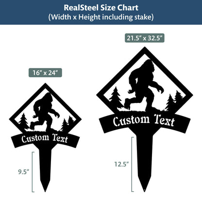 Bigfoot Monogram Yard Sign