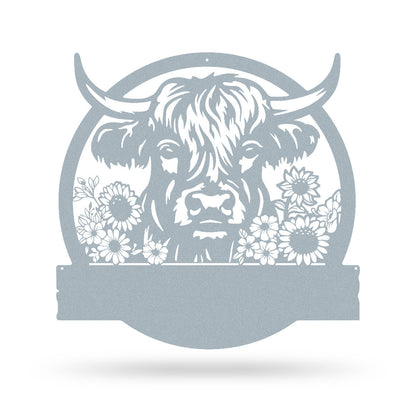 Cow Farm Monogram – Personalized Metal Sign for Farmhouse & Ranch Decor