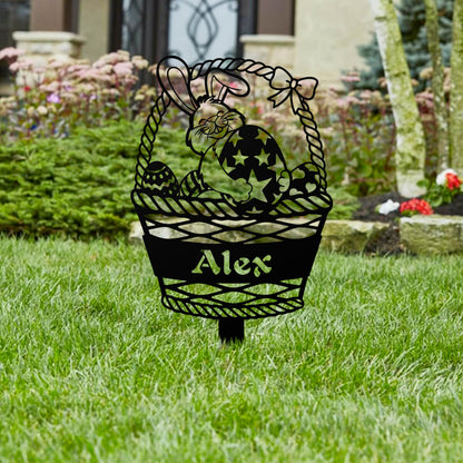 Easter Bunny Monogram Yard Sign