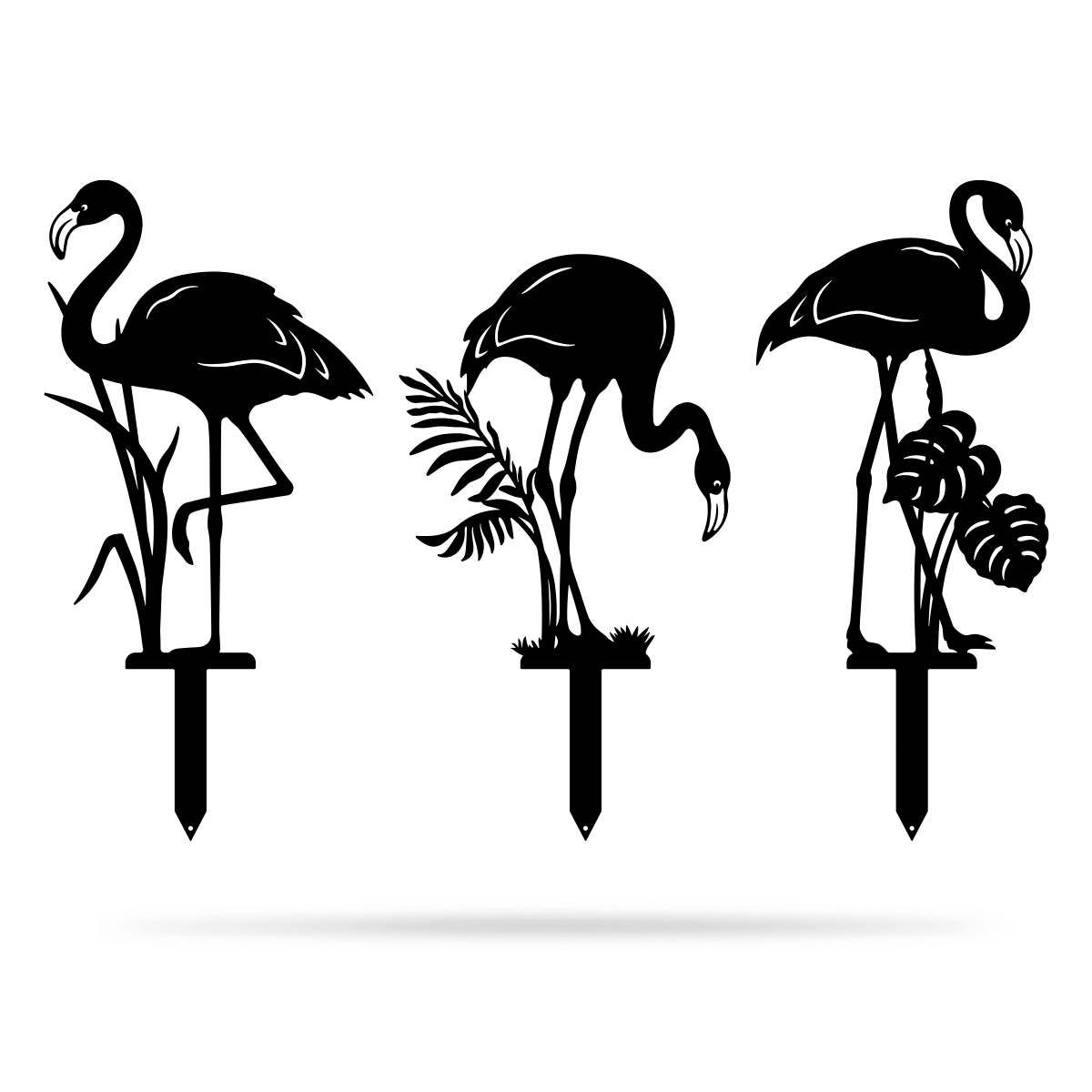 Garden Art - Flamingo 3 Pack