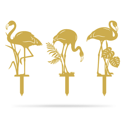 Garden Art - Flamingo 3 Pack