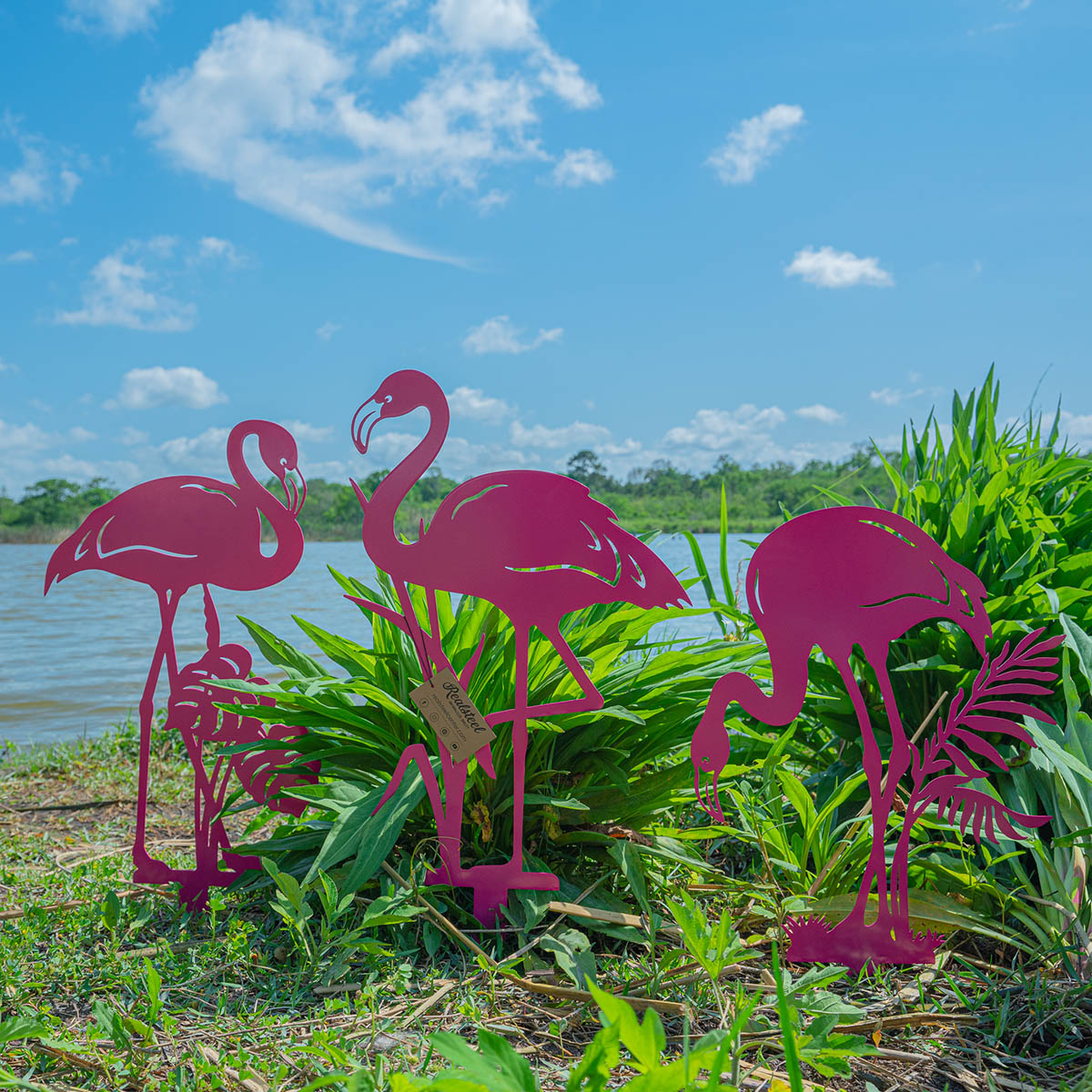 Garden Art - Flamingo 3 Pack