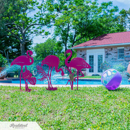 Garden Art - Flamingo 3 Pack