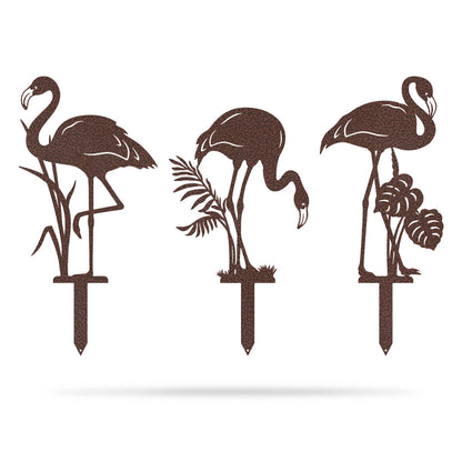 Garden Art - Flamingo 3 Pack