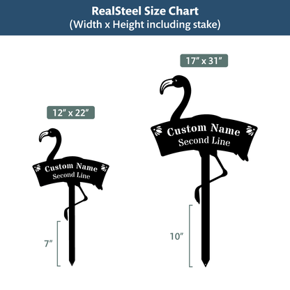 Flamingo Monogram Yard Sign
