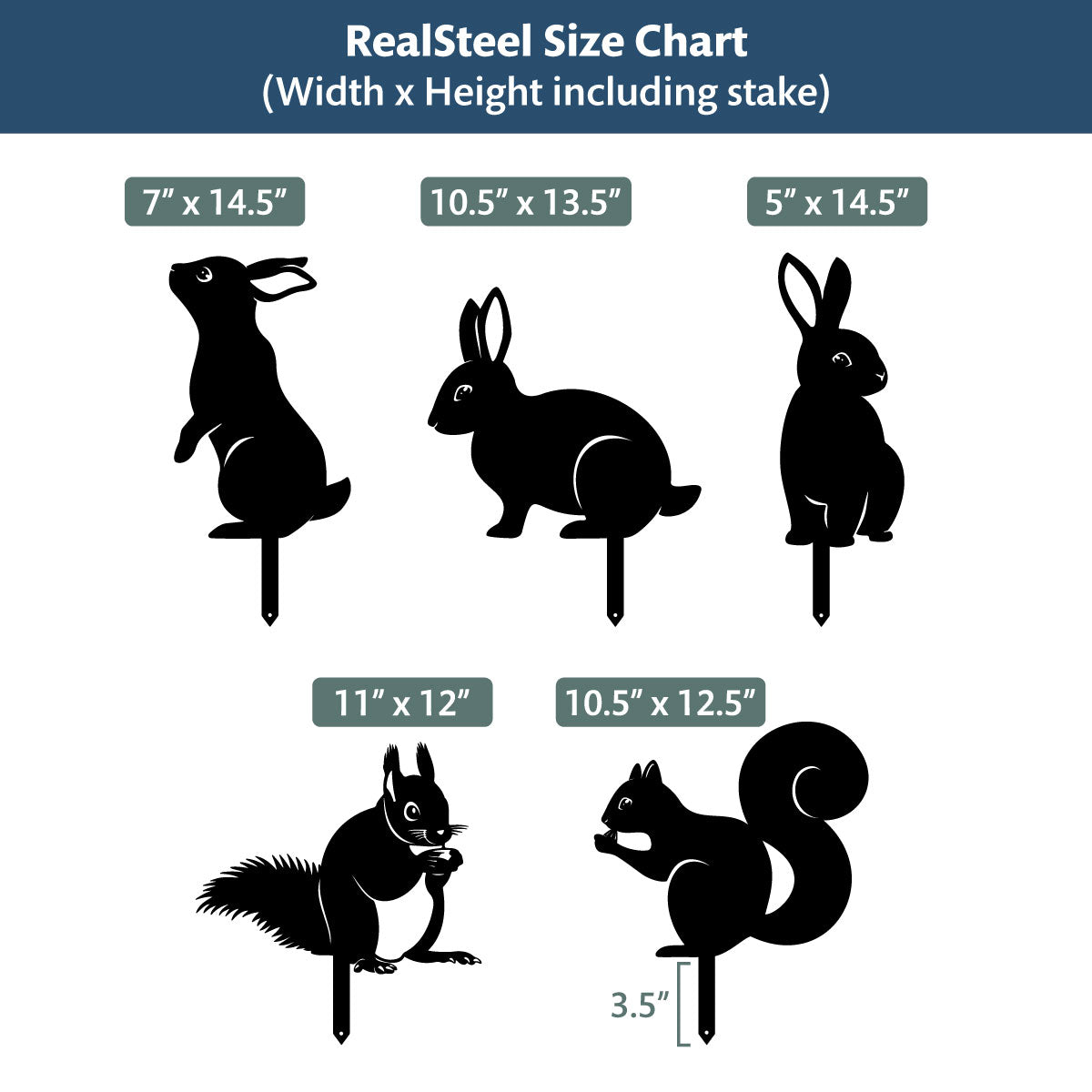 Garden Art - Animals 5 Pack