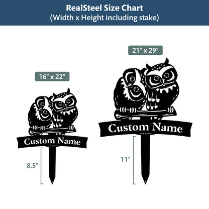 Owl Monogram Yard Sign