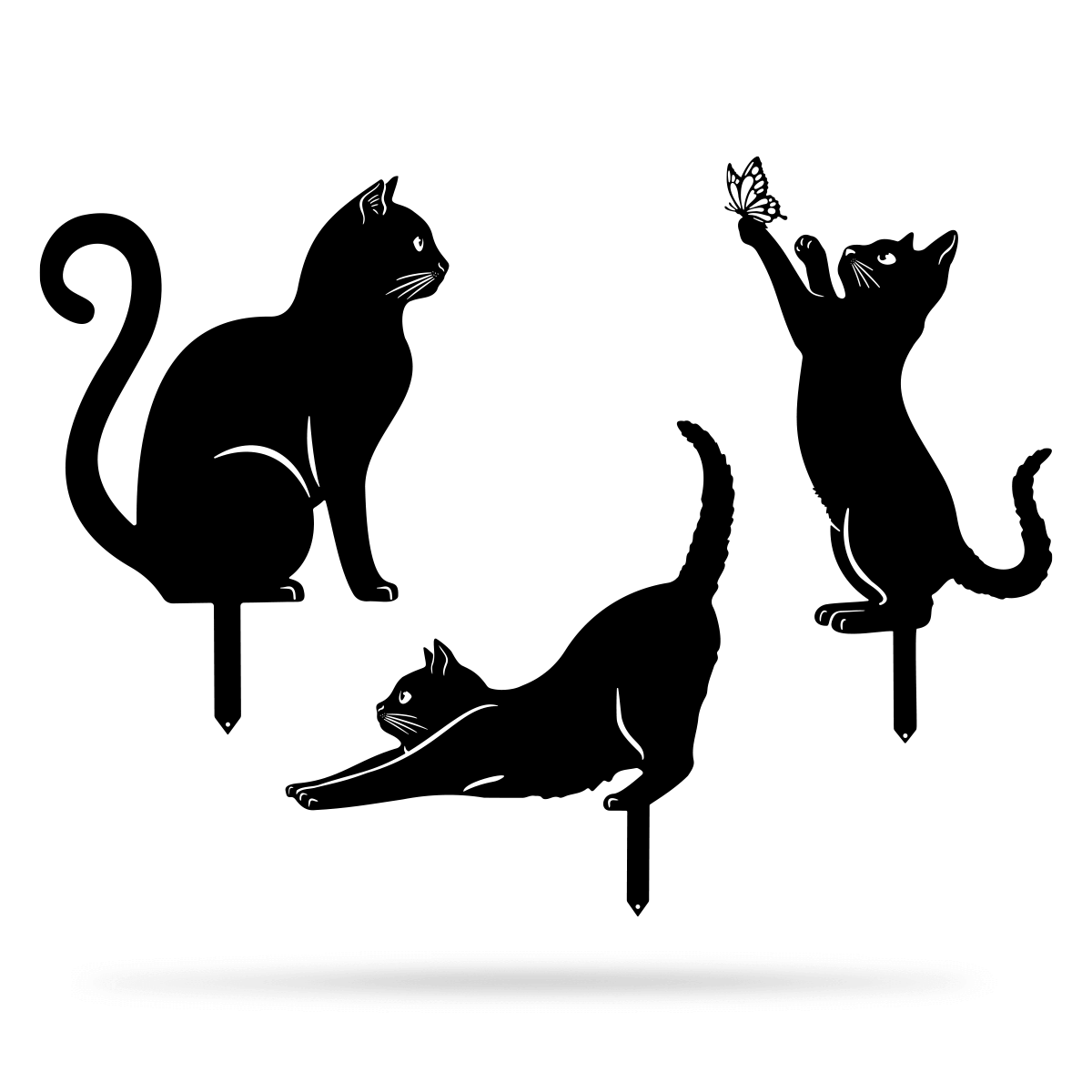 Garden Art - Cats 3 Pack