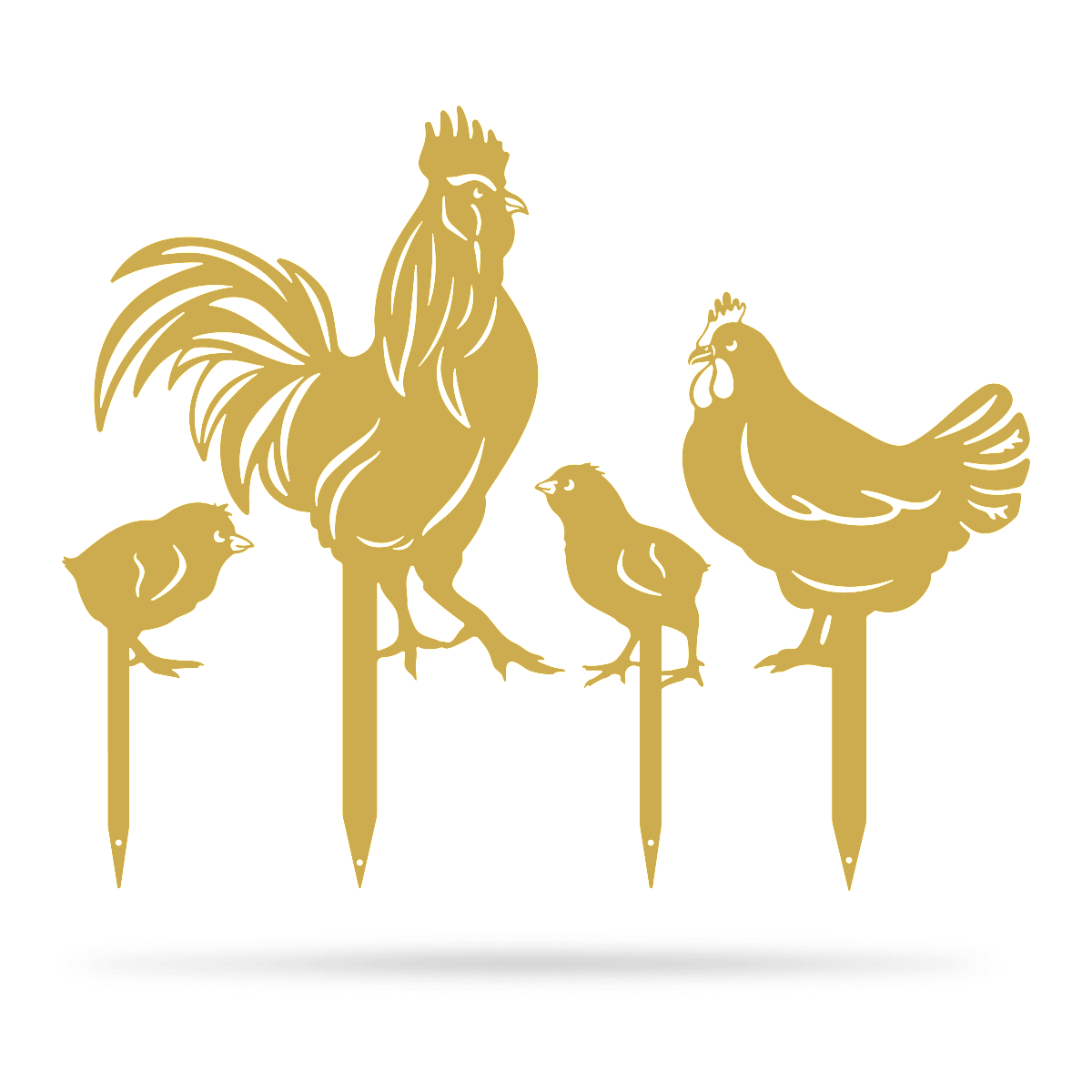 Garden Art - Chickens 4 Pack