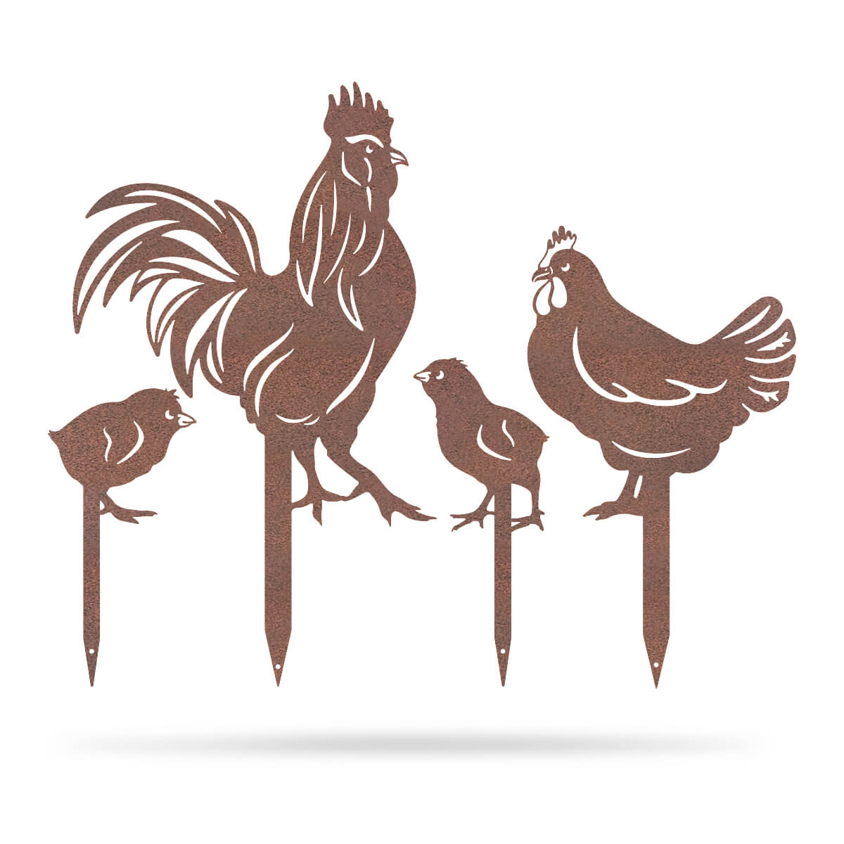 Garden Art - Chickens 4 Pack