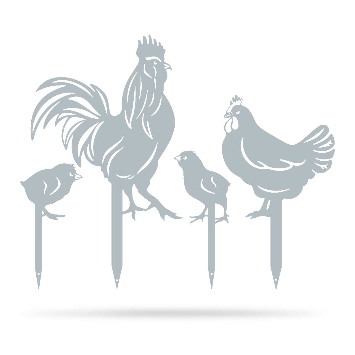 Garden Art - Chickens 4 Pack
