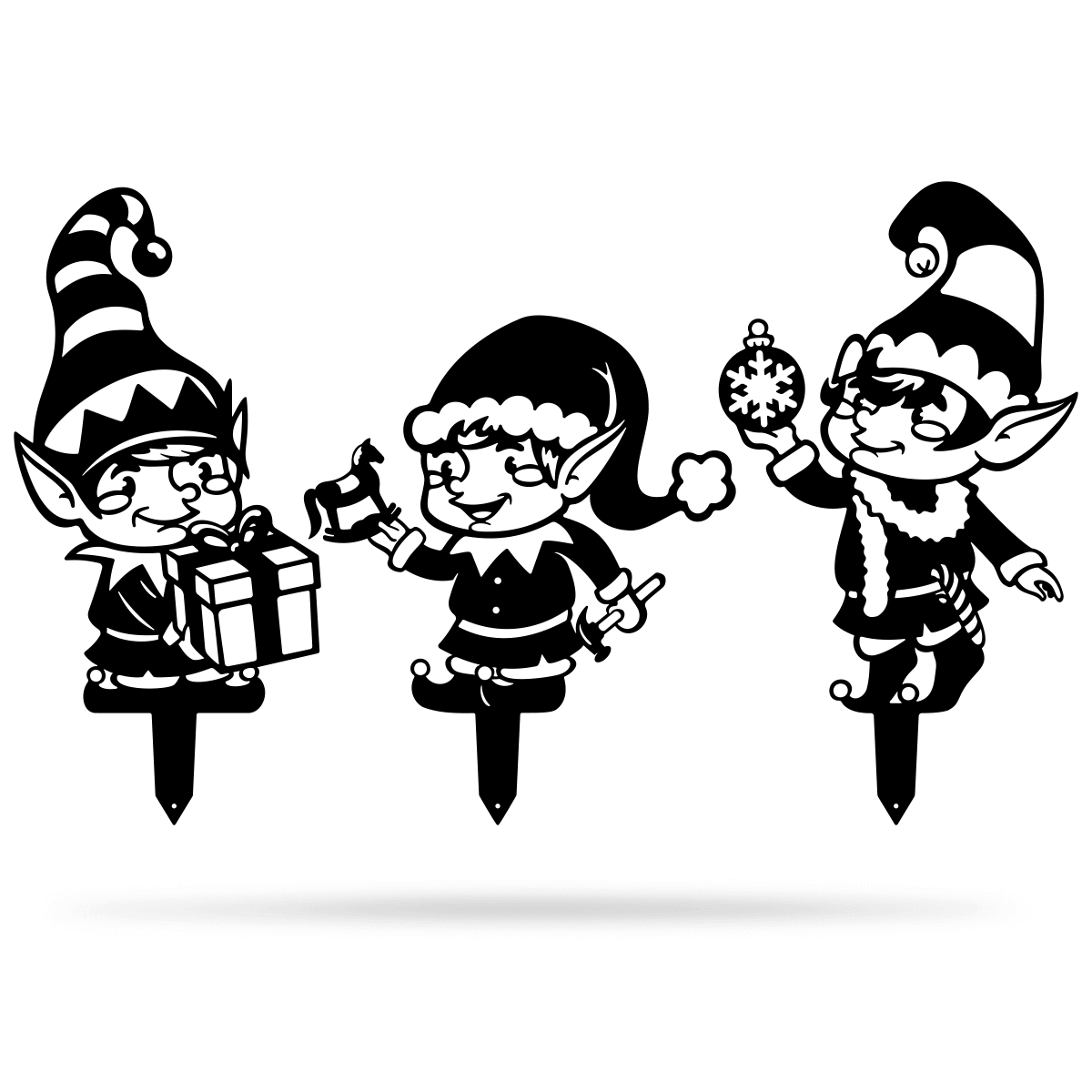 Garden Art - Christmas Elves 3 Pack