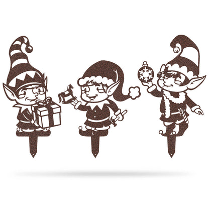 Garden Art - Christmas Elves 3 Pack