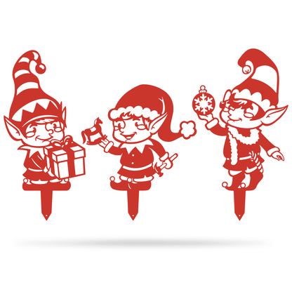 Garden Art - Christmas Elves 3 Pack