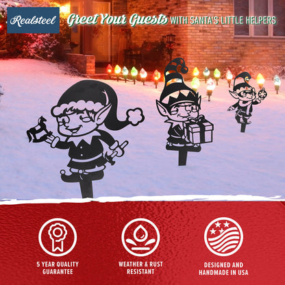 Garden Art - Christmas Elves 3 Pack