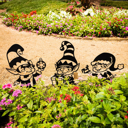 Garden Art - Christmas Elves 3 Pack