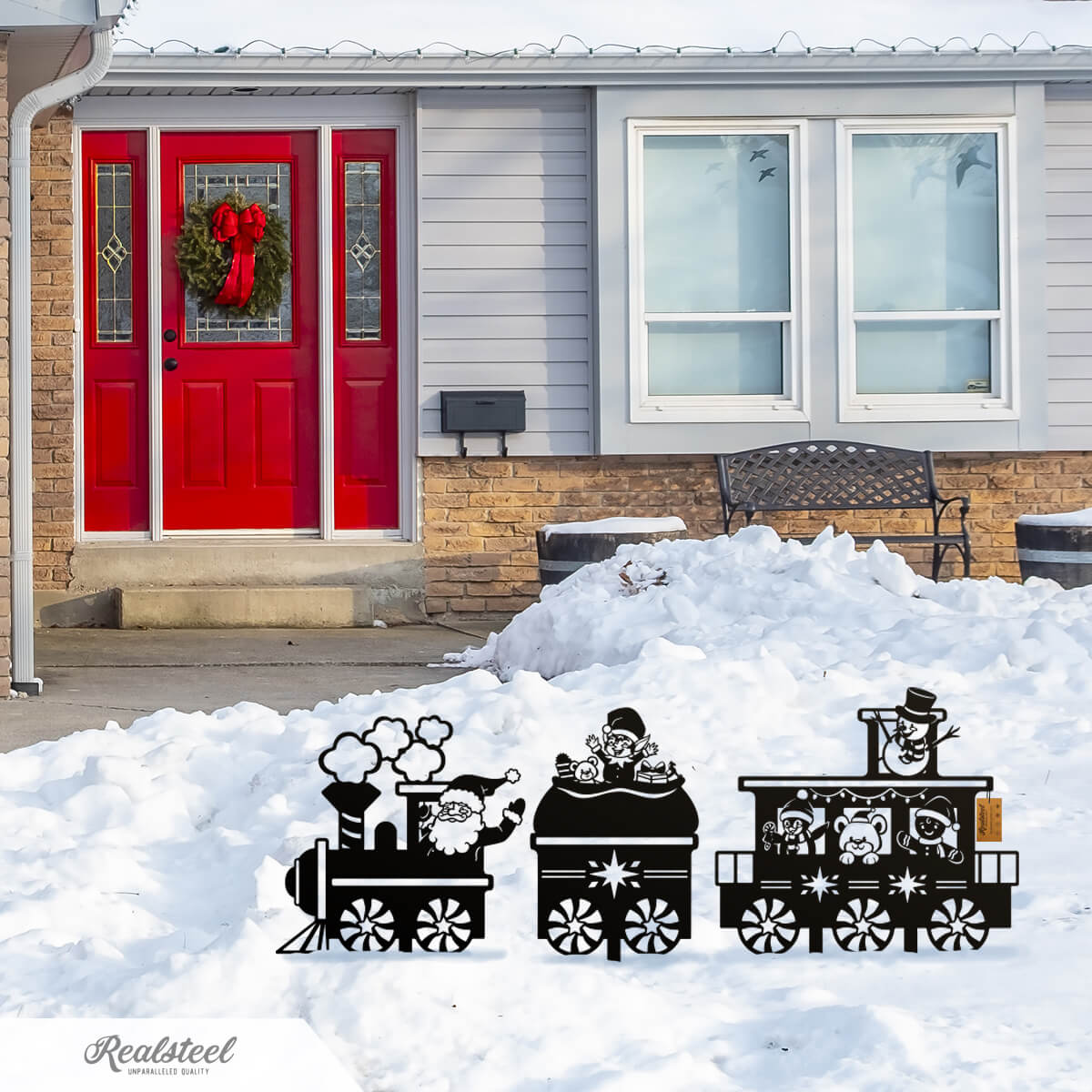 Garden Art - Santa Train Set
