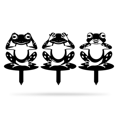 Garden Art - Frogs 3 Pack