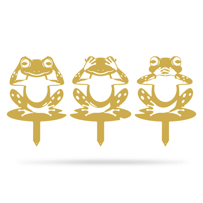 Garden Art - Frogs 3 Pack