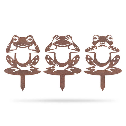 Garden Art - Frogs 3 Pack