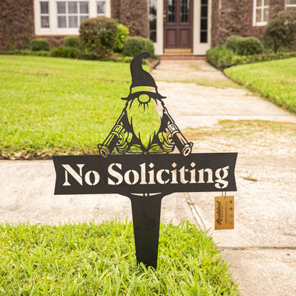 Garden Art - No Soliciting Gnome