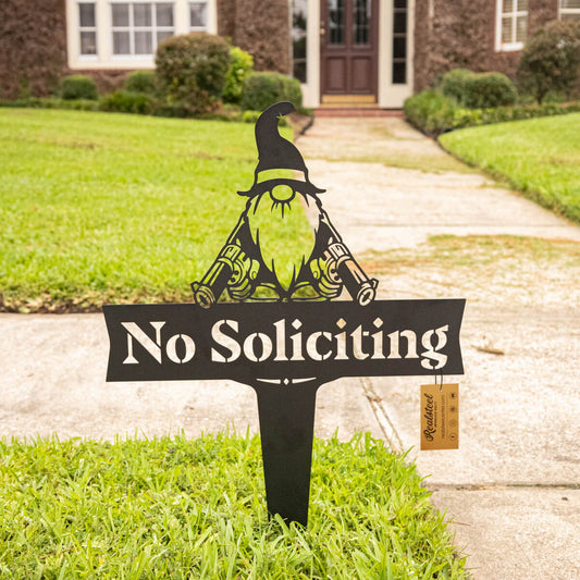 Garden Art - No Soliciting Gnome