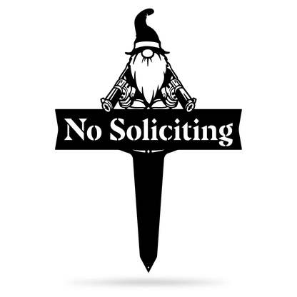 Garden Art - No Soliciting Gnome