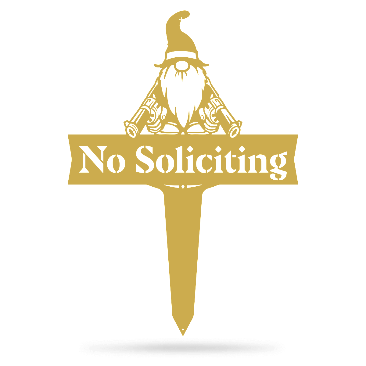 Garden Art - No Soliciting Gnome