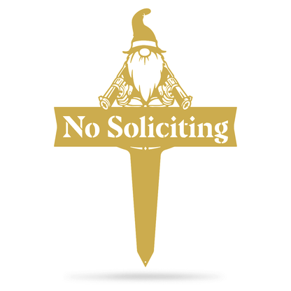 Garden Art - No Soliciting Gnome
