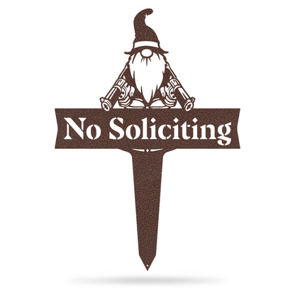 Garden Art - No Soliciting Gnome