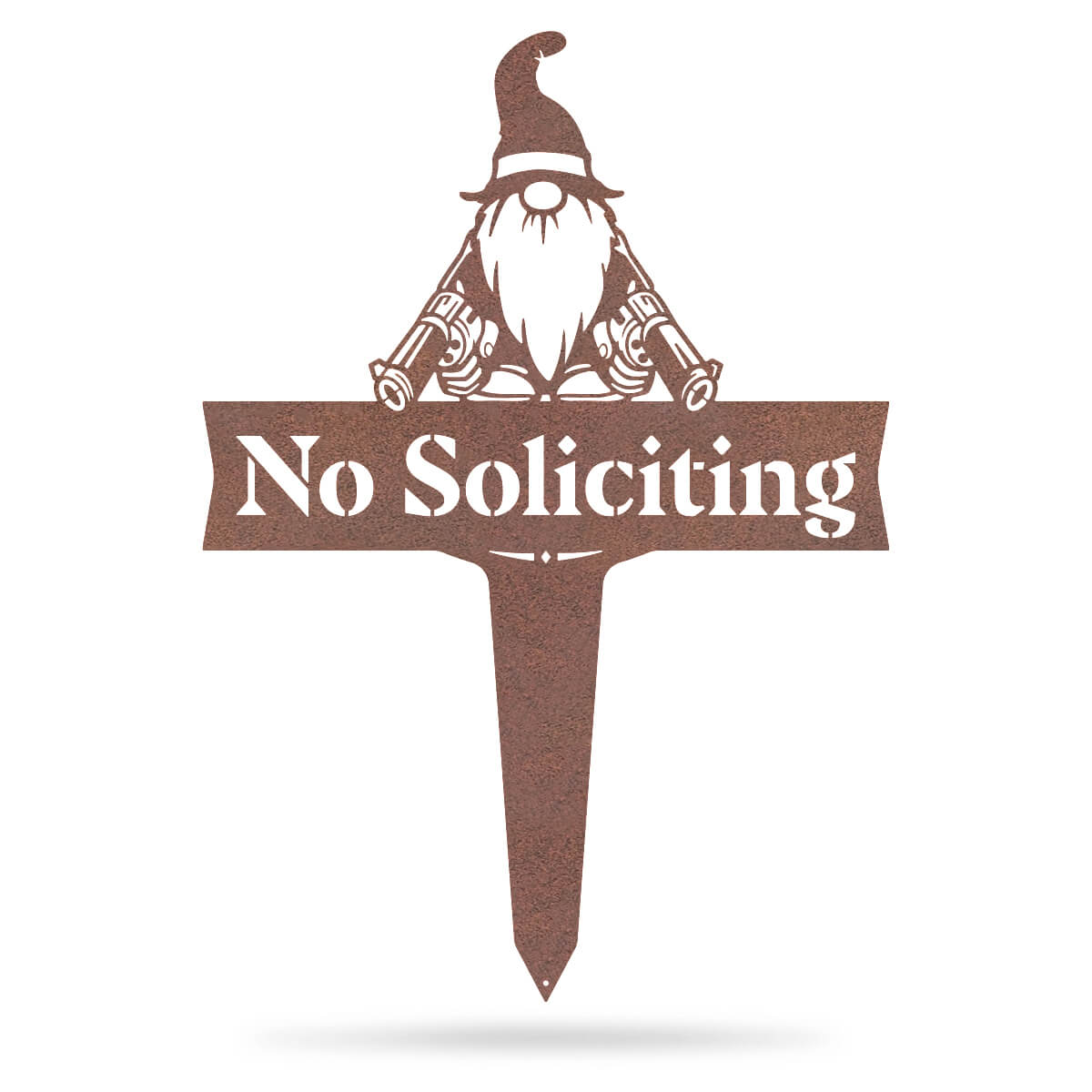 Garden Art - No Soliciting Gnome