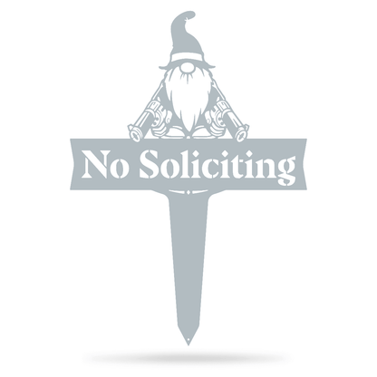 Garden Art - No Soliciting Gnome