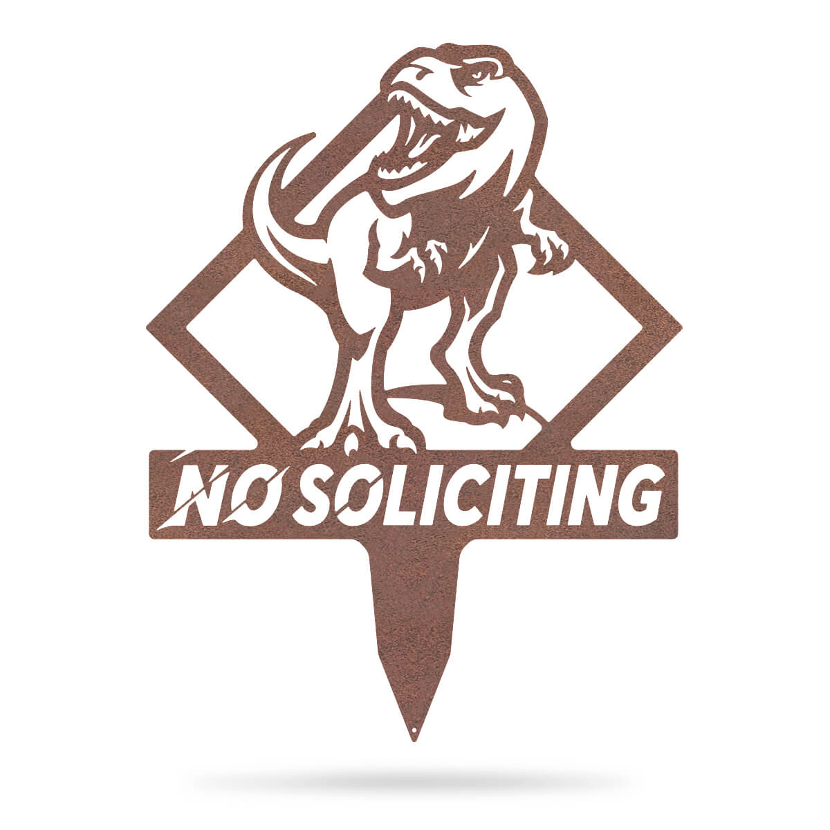 Garden Art - No Soliciting T-Rex