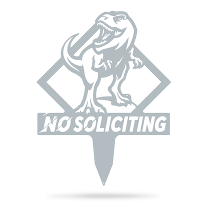 Garden Art - No Soliciting T-Rex