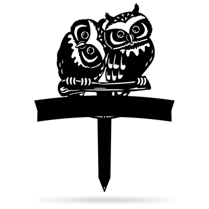 Owl Monogram Yard Sign