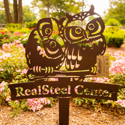 Owl Monogram Yard Sign