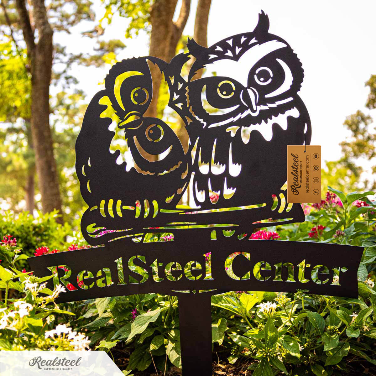 Owl Monogram Yard Sign