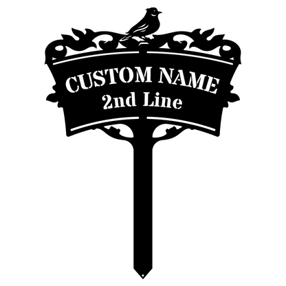 Garden Monogram Yard Sign