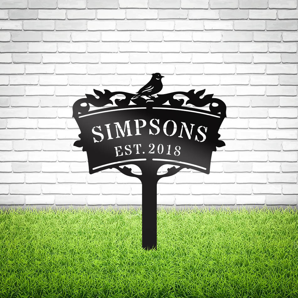 Garden Monogram Yard Sign