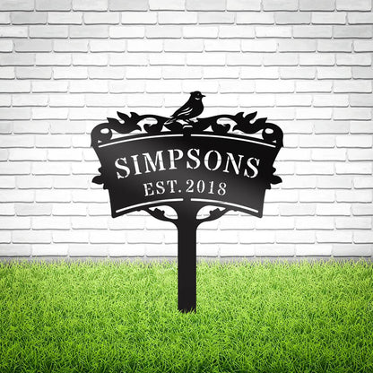 Garden Monogram Yard Sign