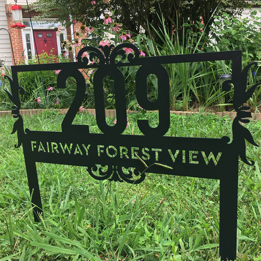 Lawn Address Monogram – Personalized and Practical Address Sign