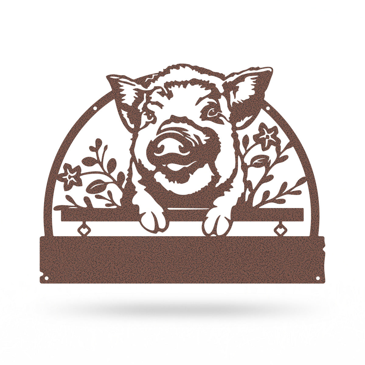 Lovely Piglet Monogram – Personalized Farm & Garden Metal Sign