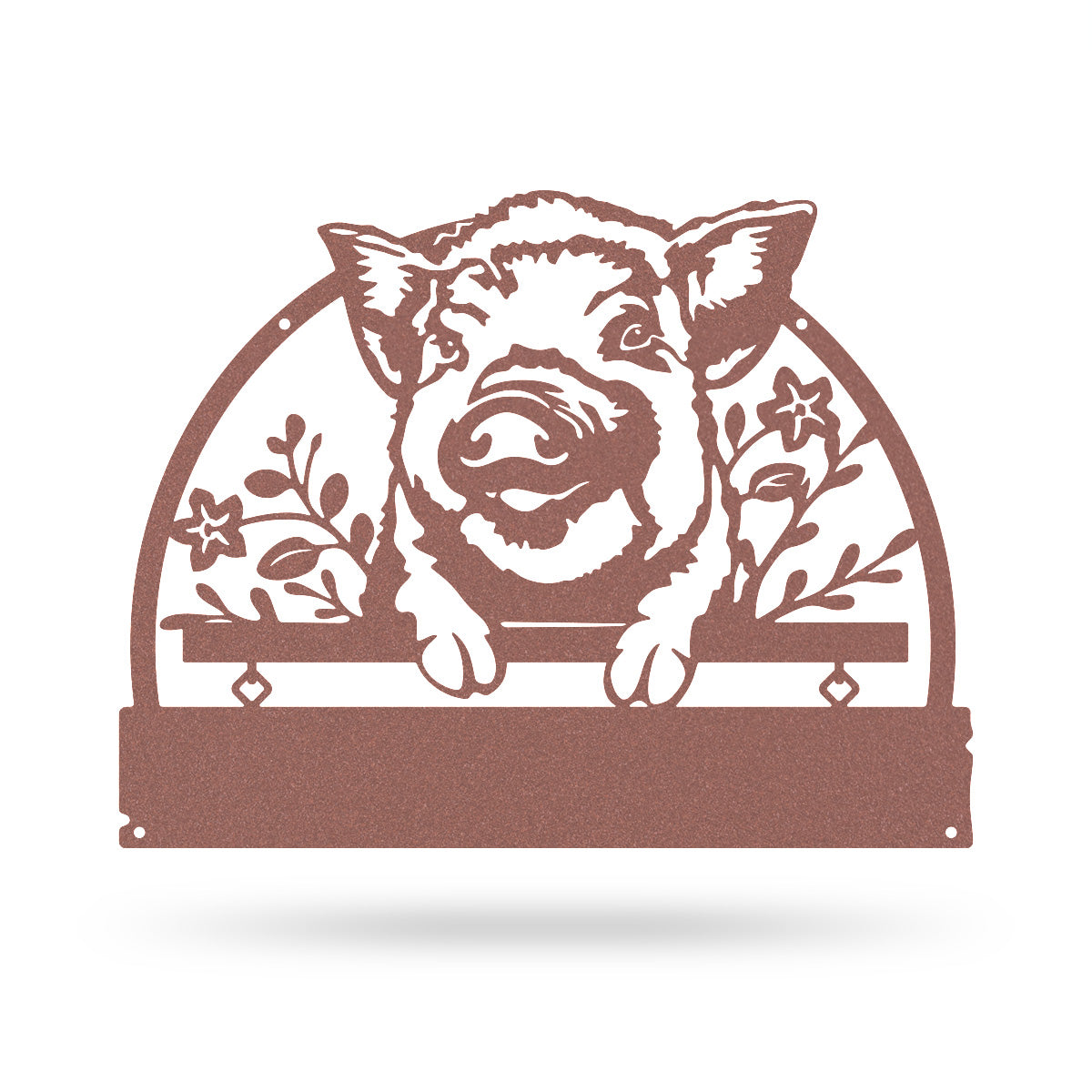 Lovely Piglet Monogram – Personalized Farm & Garden Metal Sign