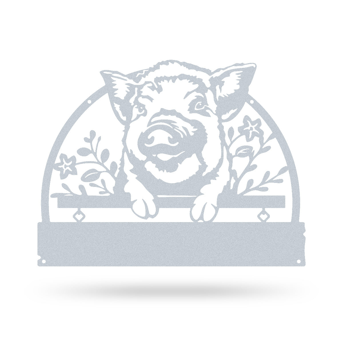 Lovely Piglet Monogram – Personalized Farm & Garden Metal Sign