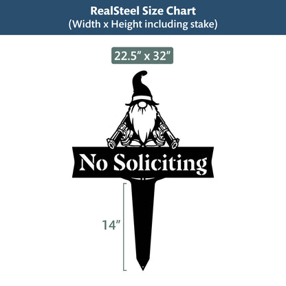 Garden Art - No Soliciting Gnome