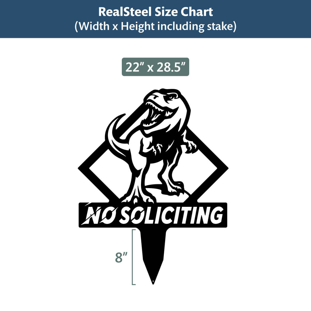 Garden Art - No Soliciting T-Rex