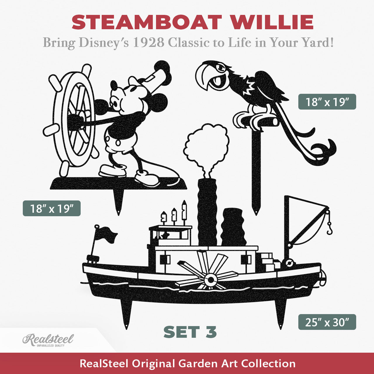 Steamboat Willie - A Tribute to the First Mickey Mouse - Set 3