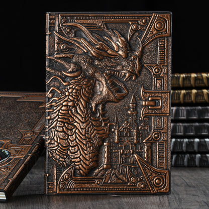 Dragon Retro Relief Leather Notebook