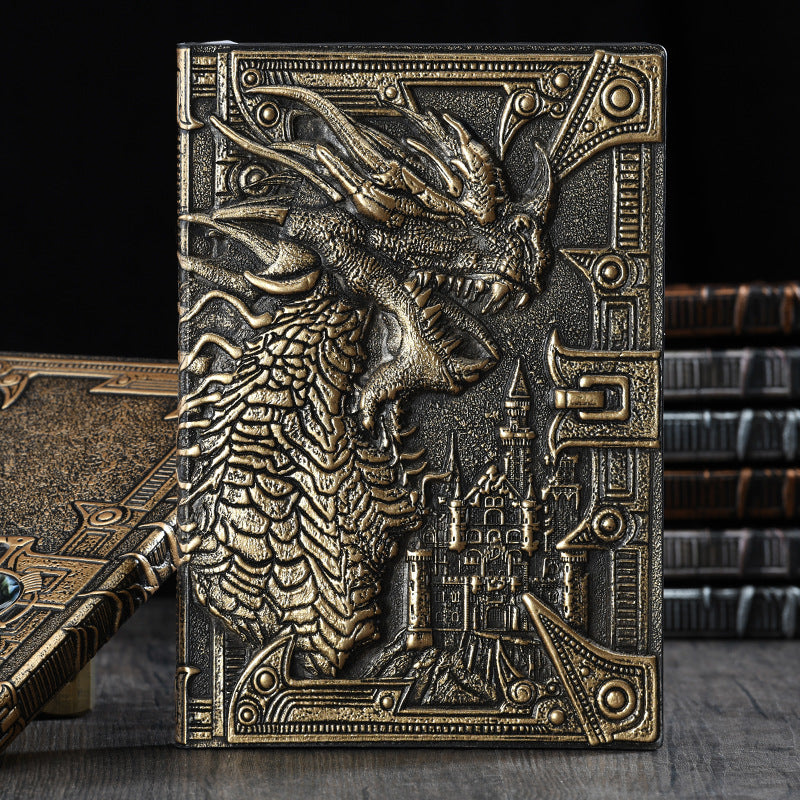 Dragon Retro Relief Leather Notebook