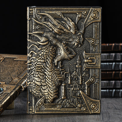 Dragon Retro Relief Leather Notebook